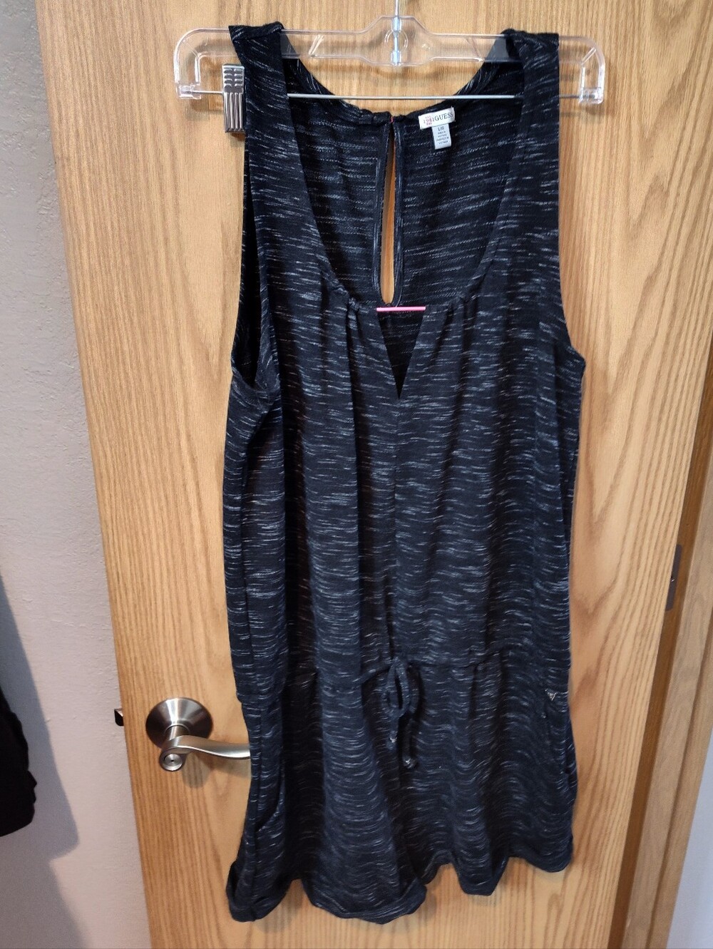 Guess Black Heathered Knit Tunic Shorts